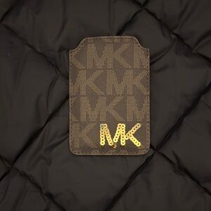 Michael Kors Brown and Gold Card Holder